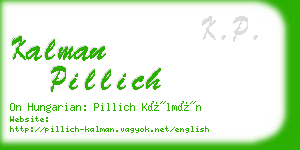 kalman pillich business card